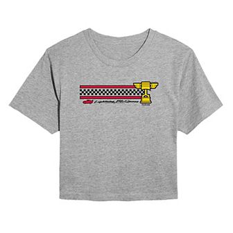Disney / Pixar's Cars Lightning McQueen Juniors' Race Stripe Cropped Tee