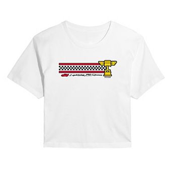 Disney / Pixar's Cars Lightning McQueen Juniors' Race Stripe Cropped Tee