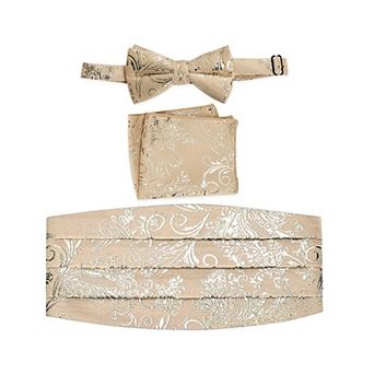 Gioberti Boy's Adjustable Satin and Paisley Cummerbund Set
