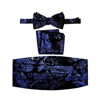 Gioberti Boy's Adjustable Satin and Paisley Cummerbund Set