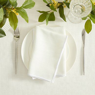 Villeroy & Boch Classic Embroidered Border Napkins, Set of 6, 18"x18"