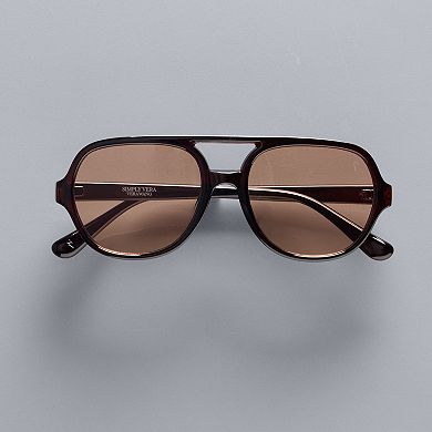 Women’s Simply Vera Vera Wang Ronie 55mm Oversized Aviator Sunglasses