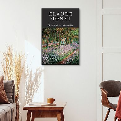 Claude Monet The Artist's Garden at Giverny 24" x 36" Wall Art
