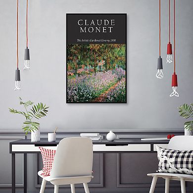 Claude Monet The Artist's Garden at Giverny 24" x 36" Wall Art