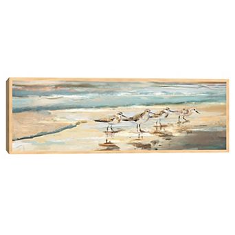 Sandpiper Dance 12" x 36" Framed Wall Art