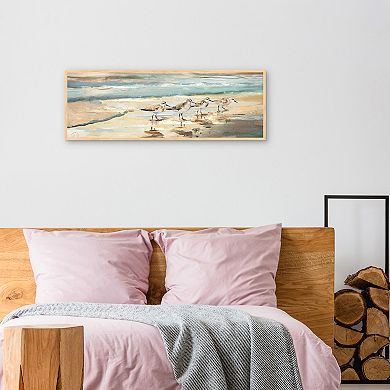 Sandpiper Dance 12" x 36" Framed Wall Art