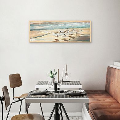 Sandpiper Dance 12" x 36" Framed Wall Art
