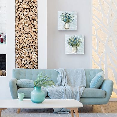 12" x 12" Floral Canvas Art Set, 2-pc. Set