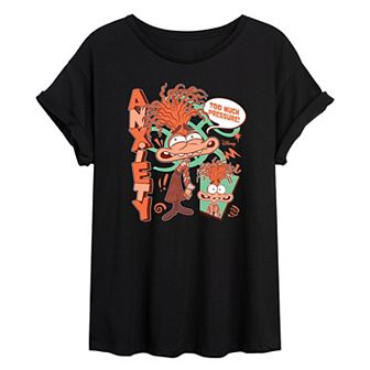 Disney / Pixar's Inside Out 2 Anxiety Juniors' Too Much Pressure Oversized Tee