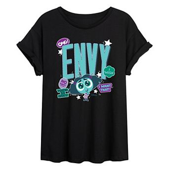 Disney / Pixar's Inside Out 2 Envy Juniors' Stickers Oversized Tee