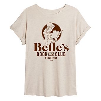 Disney's Beauty and the Beast Juniors' Belle's Book Club Oversized Tee
