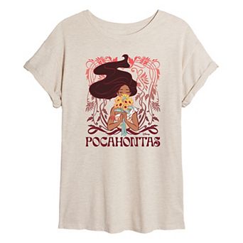 Disney's Pocahontas Juniors' Floral Oversized Tee