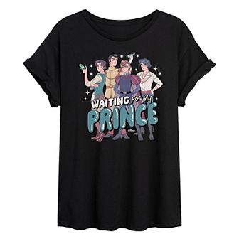 Disney Juniors' Waiting For My Prince Oversized Tee