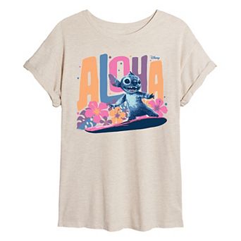 Disney's Lilo & Stitch Juniors' Aloha Oversized Tee