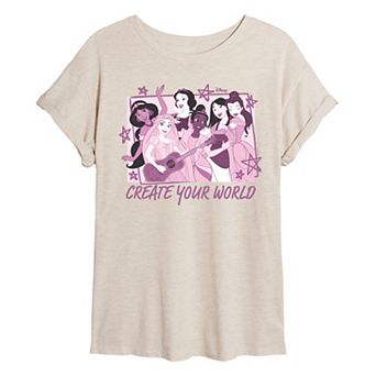 Disney Princess Juniors' Create Your World Oversized Tee