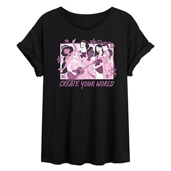 Disney Princess Juniors' Create Your World Oversized Tee