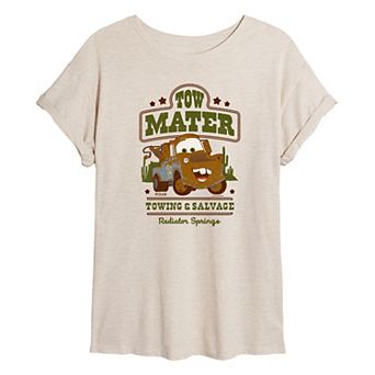 Disney / Pixar's Cars Tow Mater Juniors' Towing & Salvage Oversized Tee