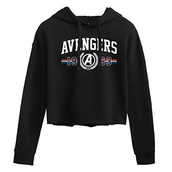 Juniors' Marvel The Avengers Cropped Hoodie