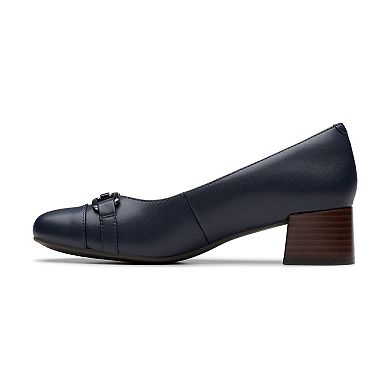 Clarks® Iridessa Erin Women's Leather Block Heel Dress Shoes