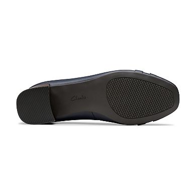 Clarks® Iridessa Erin Women's Leather Block Heel Dress Shoes