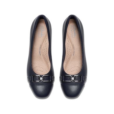 Clarks® Iridessa Erin Women's Leather Block Heel Dress Shoes
