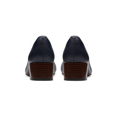 Clarks® Iridessa Erin Women's Leather Block Heel Dress Shoes