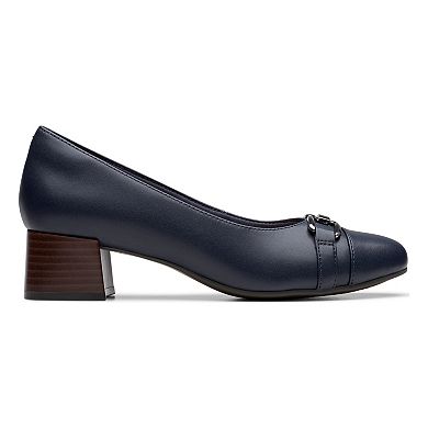 Clarks® Iridessa Erin Women's Leather Block Heel Dress Shoes