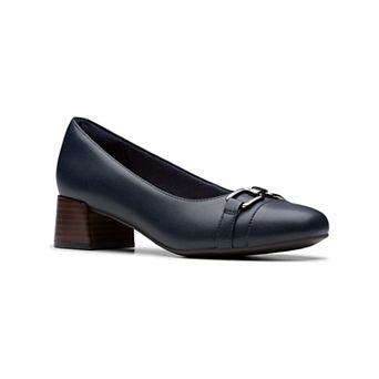 Clarks® Iridessa Erin Women's Leather Block Heel Dress Shoes