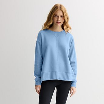Women's Sonoma Goods For Life® Mixed Rib Crewneck Top