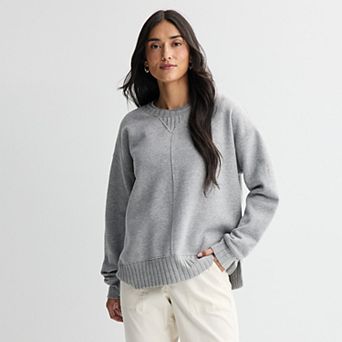 Women's Sonoma Goods For Life® Mixed Rib Crewneck Top