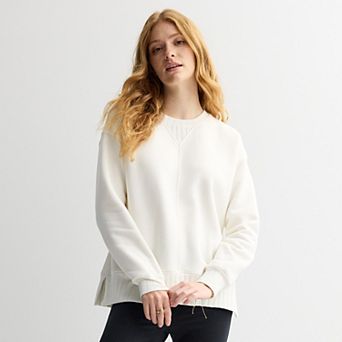 Women's Sonoma Goods For Life® Mixed Rib Crewneck Top