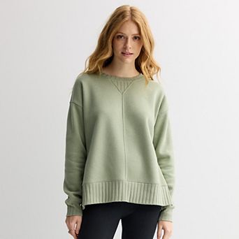 Women's Sonoma Goods For Life® Mixed Rib Crewneck Top