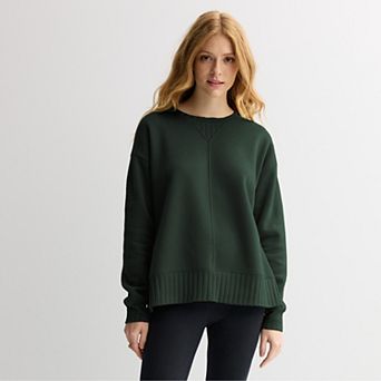Women's Sonoma Goods For Life® Mixed Rib Crewneck Top