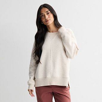 Women's Sonoma Goods For Life® Mixed Rib Crewneck Top