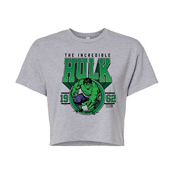 Juniors' Marvel The Incredible Hulk Cropped Tee