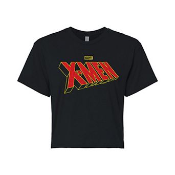 Juniors' Marvel X-Men Logo Cropped Tee