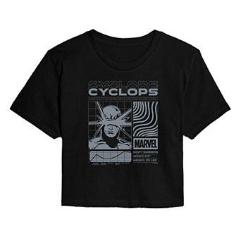 Juniors' Marvel X-Men Cyclops Cropped Tee