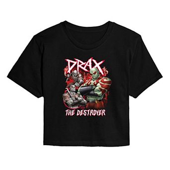 Juniors' Marvel Guardians of the Galaxy Drax The Destroyer Bootleg Cropped Tee