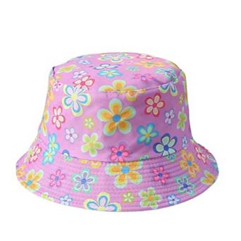Reversible Summer Bucket Hats - Great for the Beach, Hiking and Fishing with Daisies