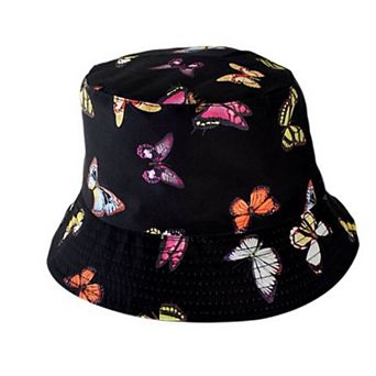 Colorful Butterfly Design Reversible Summer Bucket Hats, Great for the Beach, Hiking and Fishing