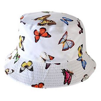 Colorful Butterfly Design Reversible Summer Bucket Hats, Great for the Beach, Hiking and Fishing