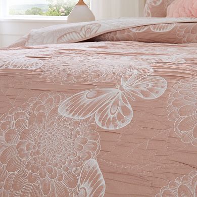 Greenland Home Fashions Mariposa Floral Coverlet Set