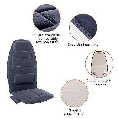 Snailax Back Massager Chair Pad, 10 Motors Massage Seat Cushion with Heat, Farher's Day Gifts