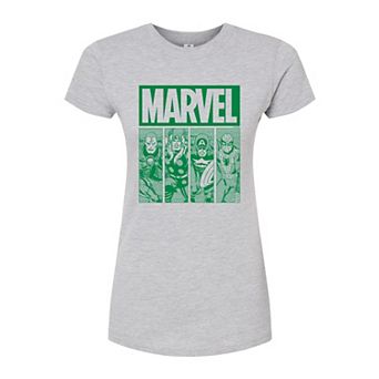 Juniors' Marvel Group Fitted Tee