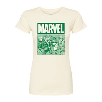 Juniors' Marvel Group Fitted Tee