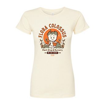 Juniors' Marvel Guardians Of The Galaxy Groot Flora Colossus Fitted Tee