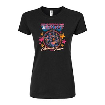 Juniors' Marvel Guardians Of The Galaxy Cosmic Tour Fitted Tee
