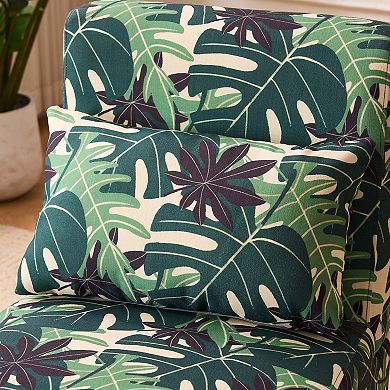 Unikome Leaf Print Accent Chair Modern Lounge Chair, 300 lbs Capacity