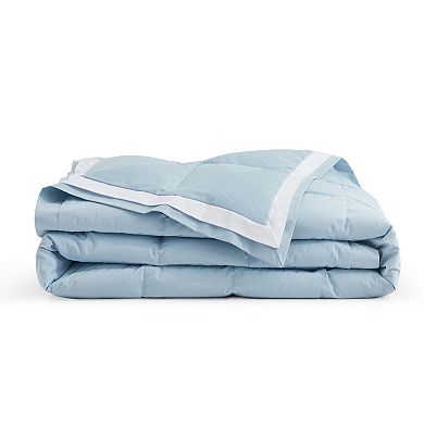 Unikome Cooling Lightweight Down Blanket Soft Summer Quilt with Color-Contrast Edging