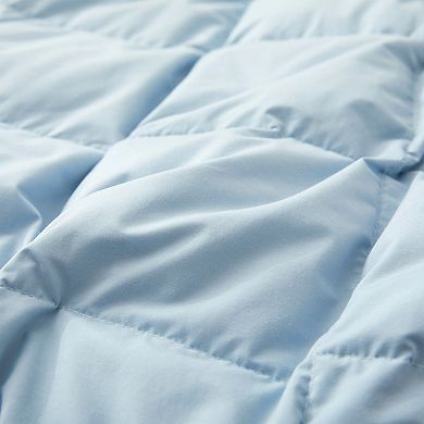 Unikome Cooling Lightweight Down Blanket Soft Summer Quilt with Color-Contrast Edging